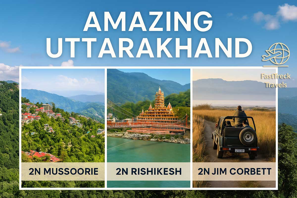 Amazing Uttarakhand Tour Package 6N/7D  Mussoorie, Rishikesh & Jim Corbett